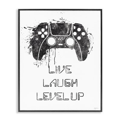 «Live Laugh Level Up», estampe numérique encadrée par Mary Urban