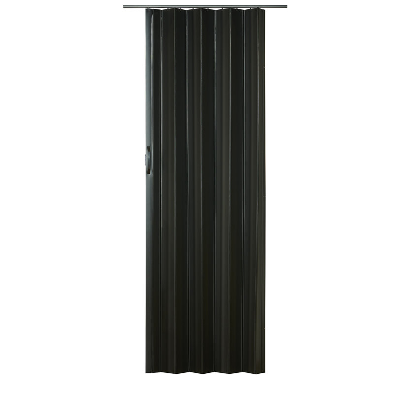 Porte accordéon en PVC / vinyle Spectrum Sienna, 36 po x 80 po, Noir
