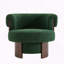Fauteuil demi-tonneau rotatif sculpté Modern Modern-1316210337