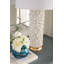 Sanibel Lamp With Shade 17-Inch White Linen, With Gold