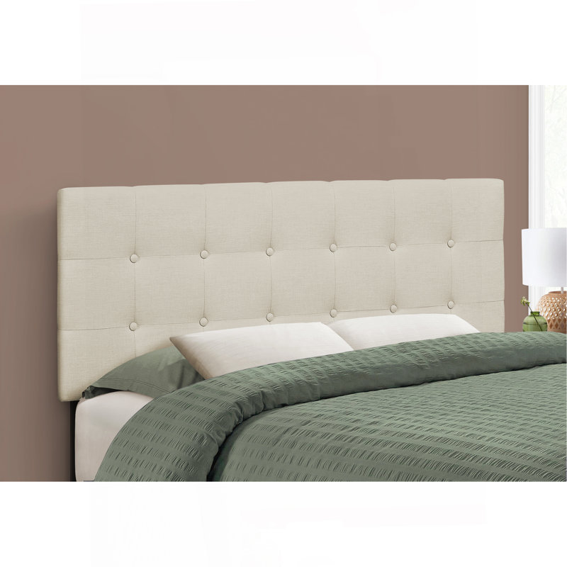 Bed, Headboard Only,, Bedroom, Upholstered, Linen Look, Transitional, Beige, Full/Double