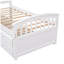 Lit plateforme simple en bois massif avec 6 tiroirs-2134635502