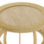 Table basse ronde 35,43 "Boho - Rotin, bois massif, pieds courbés - naturel-129581664