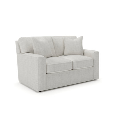 60" W Square Arm Upholstered Loveseat with Reversible Cushions 