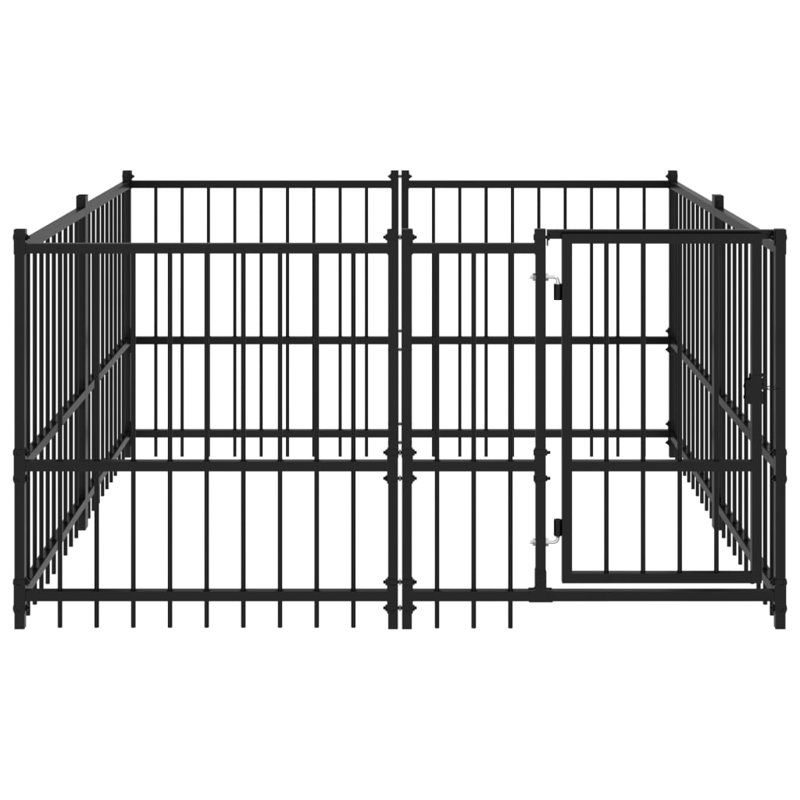 Finnegan Steel Kennel With Door, 100cm H x 194cm W x 193.5cm D