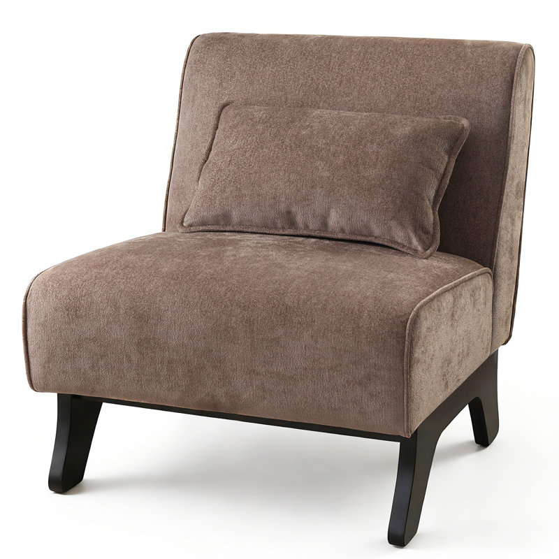 Upholstered Accent Chair, Dark Brown