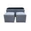 Dolly 88cm Wide Rectangle Solid Colour Ottoman with Storage