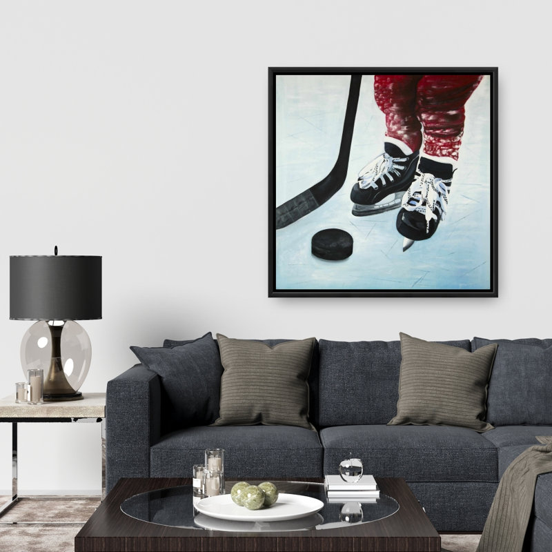 «Young Hockey Player» sur toile