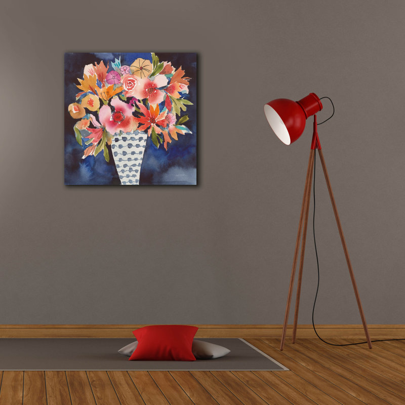 "Epic Graffiti" Floral Beauty 5 "par Cheryl Warrick, art mural sur toile, 26 po x 26 po, H 26 po x l 26 po