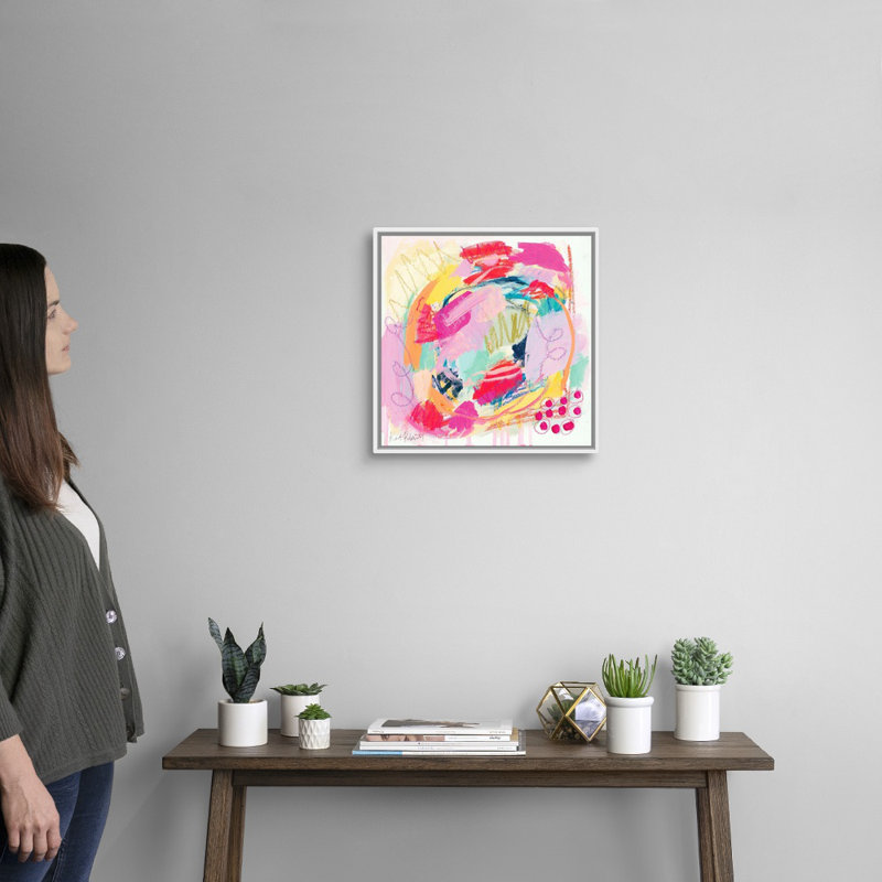 Reproduction d’art sur toile, "Your Sunshine" par Kait Roberts, H 18 po x l 18 po x P 1,75 po, Cadre blanc