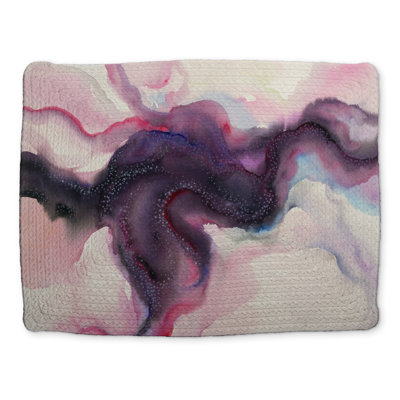 Celestial Body Abstract Purple Spiritual Braided Placemat