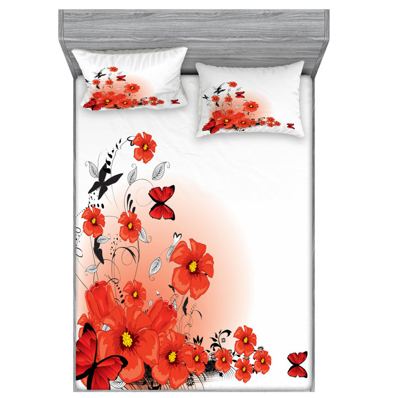 Microfiber Sheet Set, Full Sheet Set with Fitted Sheet