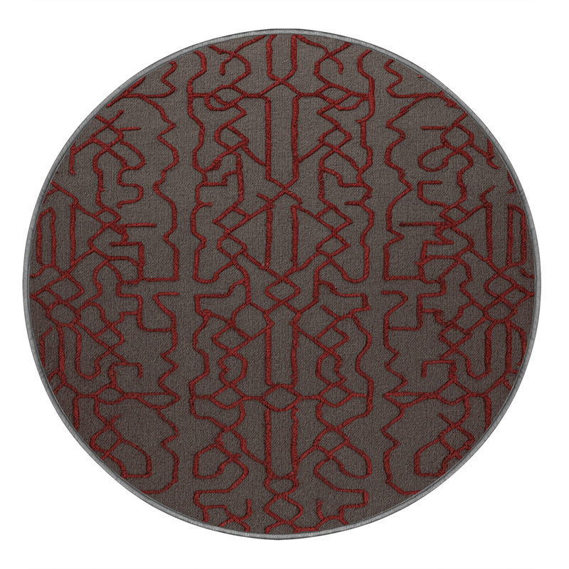 Machine Washable Trellis Gray Area Rug