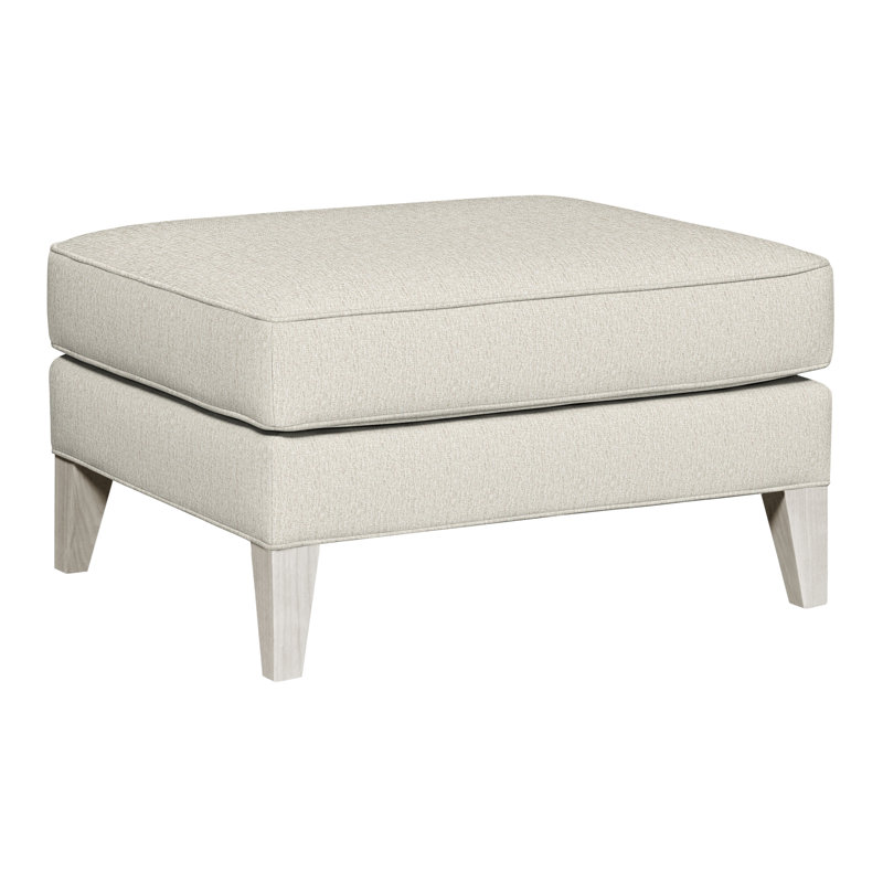 Burlingame Upholstered Ottoman, Casa Blanca, Nomad Snow Crypton® Chenille