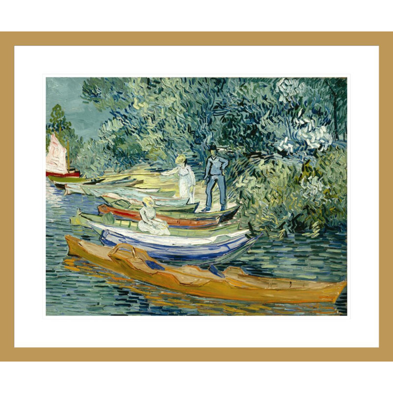 «Bank of the Oise at Auvers» par Vincent van Gogh, impression giclée encadrée, H 23,5 po x l 27,98 po
