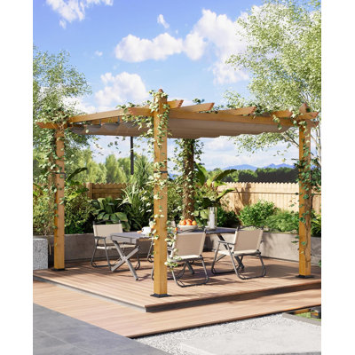 Pavillon de jardin d'extérieur en métal avec auvent rétractable pour terrasse de jardin