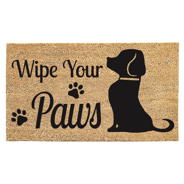 Wipe Those Muddy Paws Doormat Animal Dog Cat Mat Made From Coir Dog Paws  Doormat House Warming Gift Paw Print Doormat Indoor 