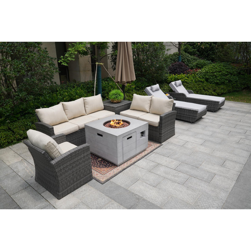 8 - Person Patio Conversation Set with Cushions