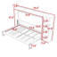 Lit escamotable en bois peu encombrant avec tablettes de rangement latérales-478825409-478825413