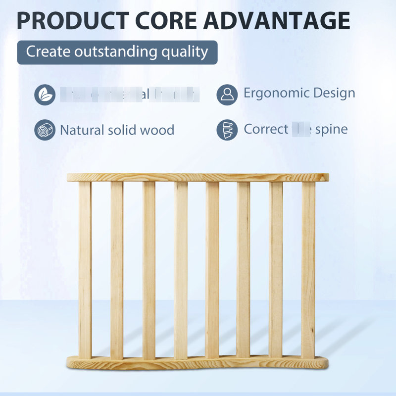 Bois de pruche naturel, forme ergonomique en S pour un confort et une posture optimaux, sans teinture, forme en S, relaxant et rafraîchissant, soulage les tensions musculaires du dos