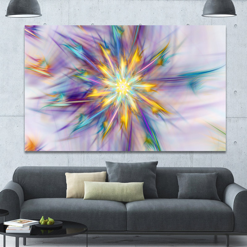 « large fleur colorée », impression sur toile tendue, H 40 po x l 60 po x P 1,5 po