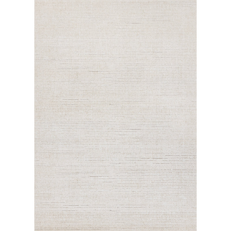 Tapis d'intérieur à rayures ton sur ton / crème de 5 pi x 8 pi (5 pi 3 po x 7 pi 7 po), crème, contemporain et moderne - salon, chambre à coucher, salle à manger et cuisine