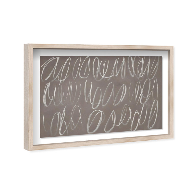 Oliver Gal Coastal Mirage II Abstract - Luxury Shadowbox Framed Wall Art, 18" H x 26" W, Cream