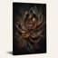 Tableau sur toile Fleur noire aux pétales de bronze lumineux-728353404
