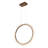Gold Round LED Chandelier With Clear Crystal Accents-298382049