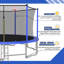 Trampoline d'extérieur en acier 15 pi bleu-131655935