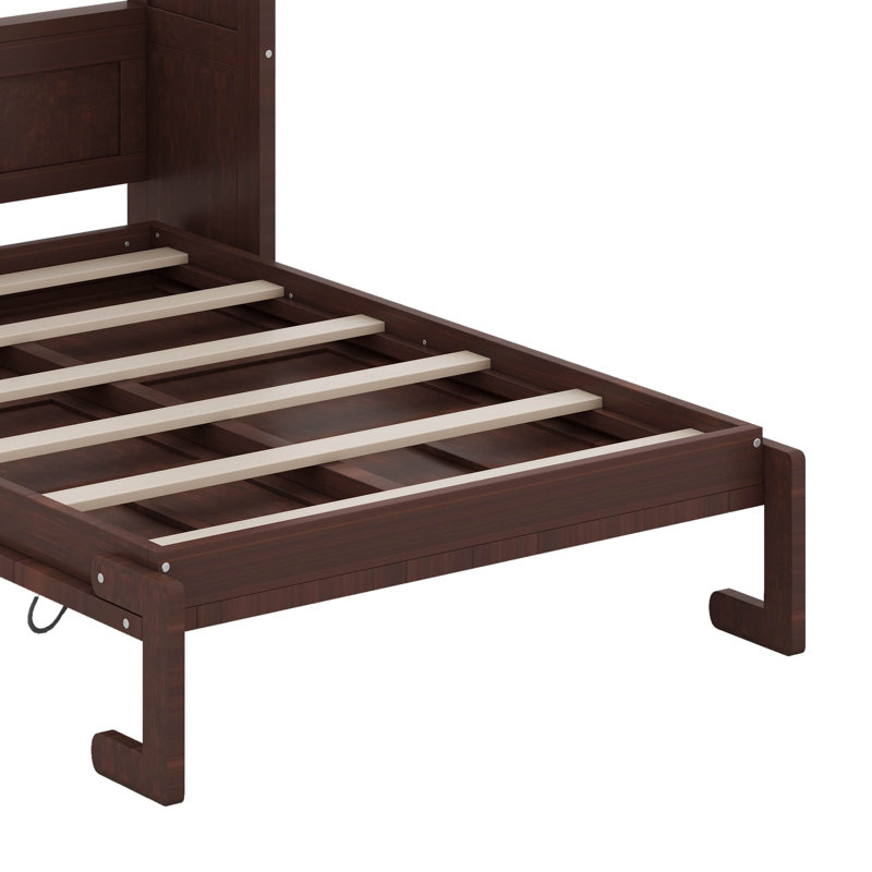 Lit escamotable simple, peut être plié dans une armoire, Espresso