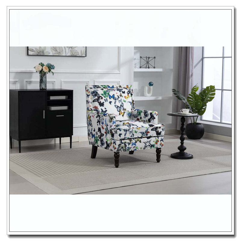 Chaise d'appoint rembourrée, Blanc