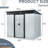 8Ft X 6Ft Outdoor Metal Storage With Ventilation Feature - Improve Garden, Lawn Air Circulation Shed Lockable Sliding Doors And Transparent Plate For Spacious-125340200