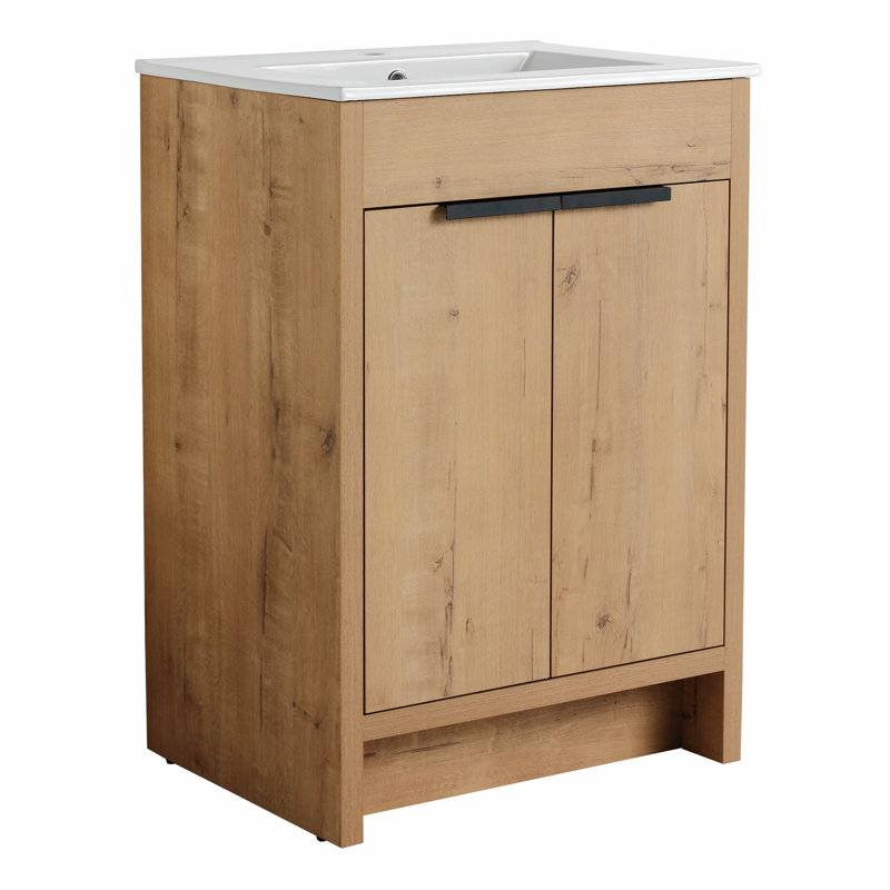 Kadden 24'' Single Bathroom Vanity with Ceramic Top