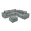 Canapé modulaire en L 107 po avec repose-pieds mobile 107 po-1041683585