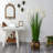 63'' Faux Grass in Wood Planter