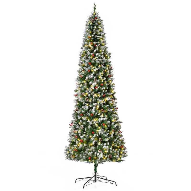 Christmas Tree with Realistic Branches, 300 LED Lights, 9'