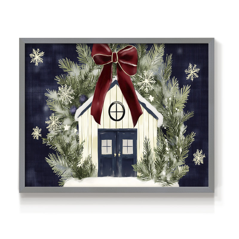 Art de Noël - DCCLXV III - Reproduction encadrée - Restickable, H 8 po x l 10 po, Gris