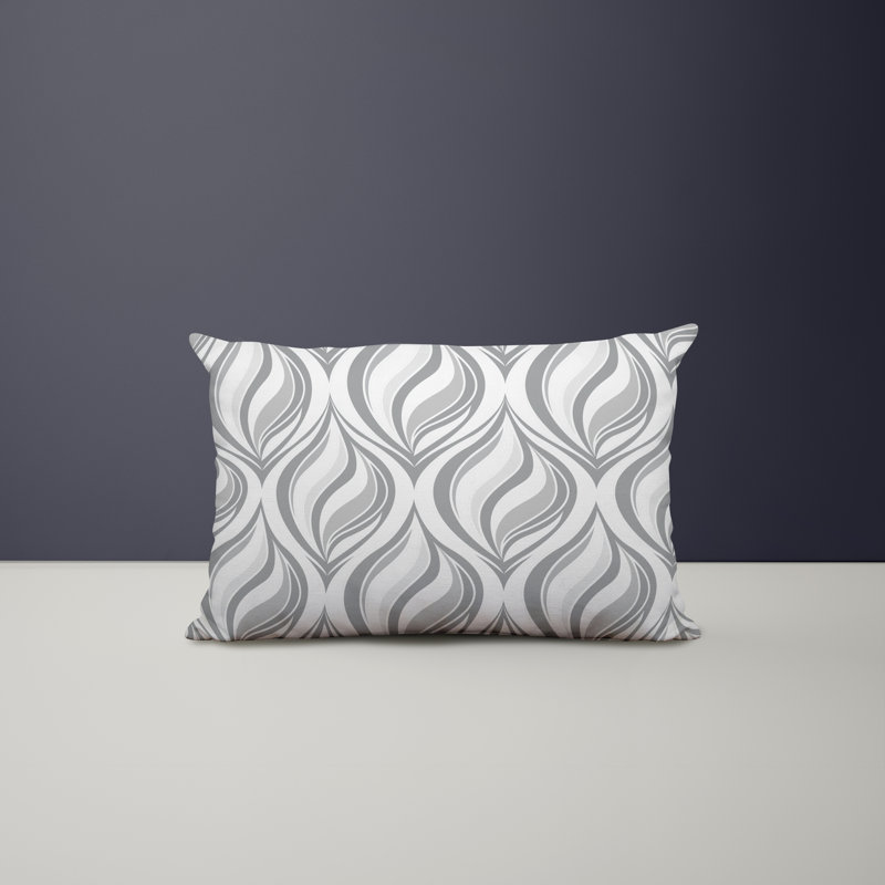 Outdoor Reversible Throw Pillow, Gray