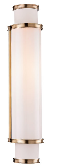 Malcolm LED Bath Bar, Aged Brass