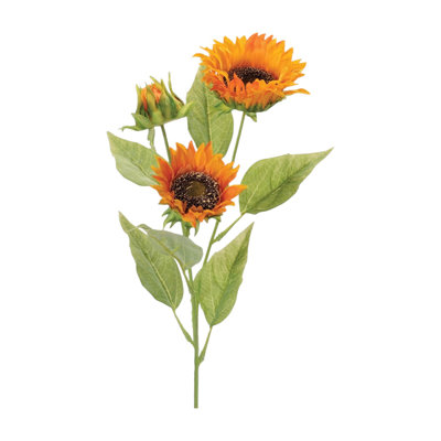 Ensemble de douze jets de couronne de tournesol jaune et vert