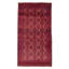 Tapis rouge en laine noué à la main de conception unique 3 pi 4 po x 5 pi 11 po New Age