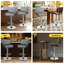 Upholstered Adjustable Height Counter Stool with Solid Wood Frame