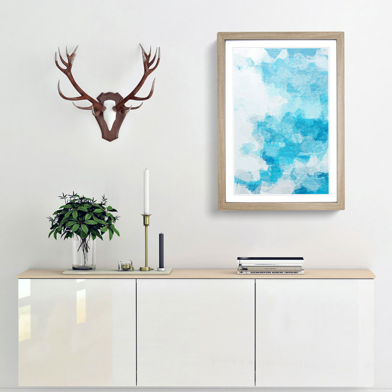 The Whisper in Abstract - Framed Print, 91cm H x 60cm W x 2cm D, Oak