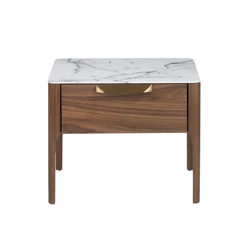 55cm W Manufactured Wood Bedside Table