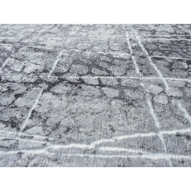Machine-made Area Rug , Square 120 x 120 cm, Grey