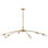 Atera 6 - Light Steel Dimmable Sputnik Modern Linear Chandelier
