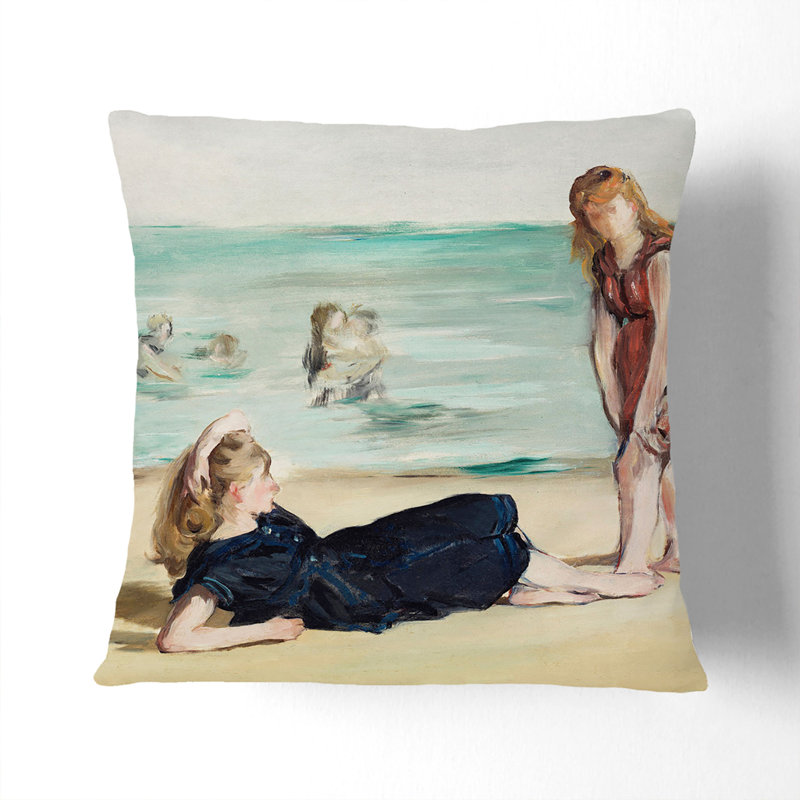 Square Cushion, 40cm H x 40cm W x 15cm D, Stone