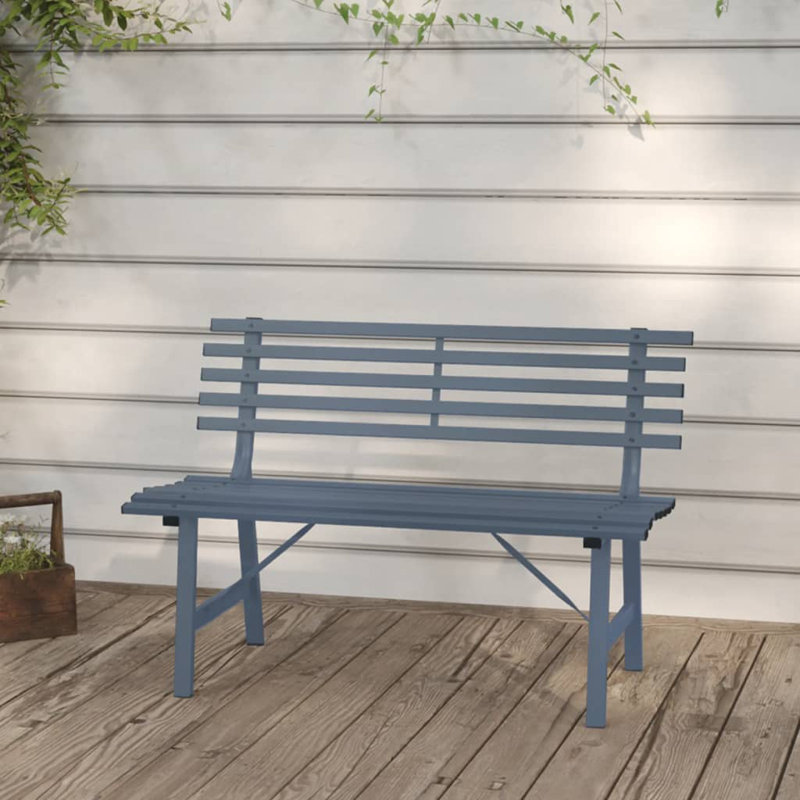 Banc de jardin en acier, gris