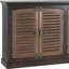 Buffet 72 po en bois massif brun foncé avec quatre portes 72 po